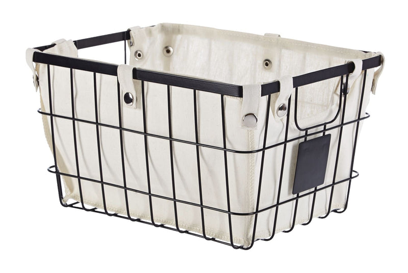 CANVAS Wren Rectangular Wire & Fabric Basket, Assorted Sizes F1