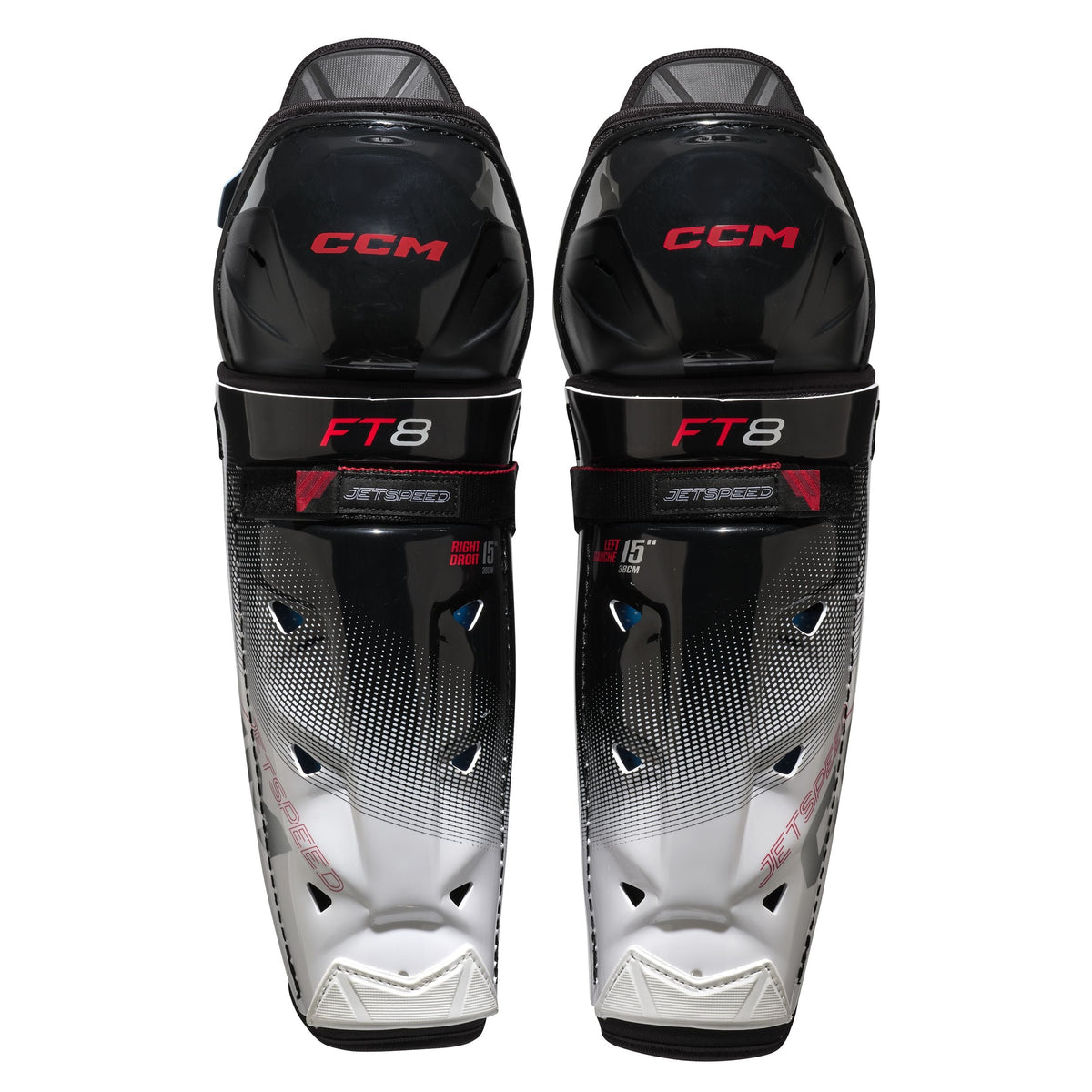 CCM Jetspeed FT8 Shin Guards, Junior, Assorted Sizes