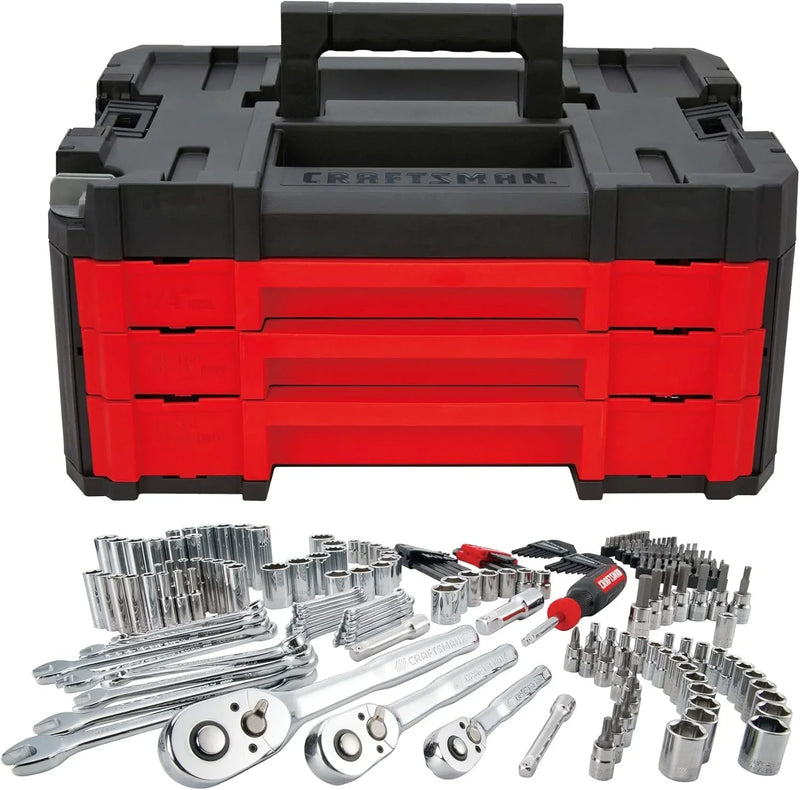 262-Piece Mechanic Tool Set, Master Socket Set with 3-Drawer VERSASTACK Tool Box, SAE/Metric Set (CMMT45309) S9