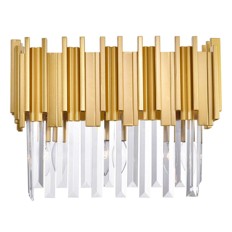 CWI Lighting Deco 3-Light Medallion Gold Vanity Light J1