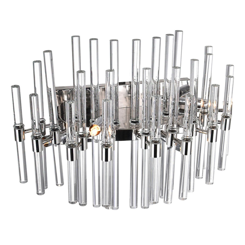 CWI Lighting Miroir 4-Light Nickel Vanity Light G3