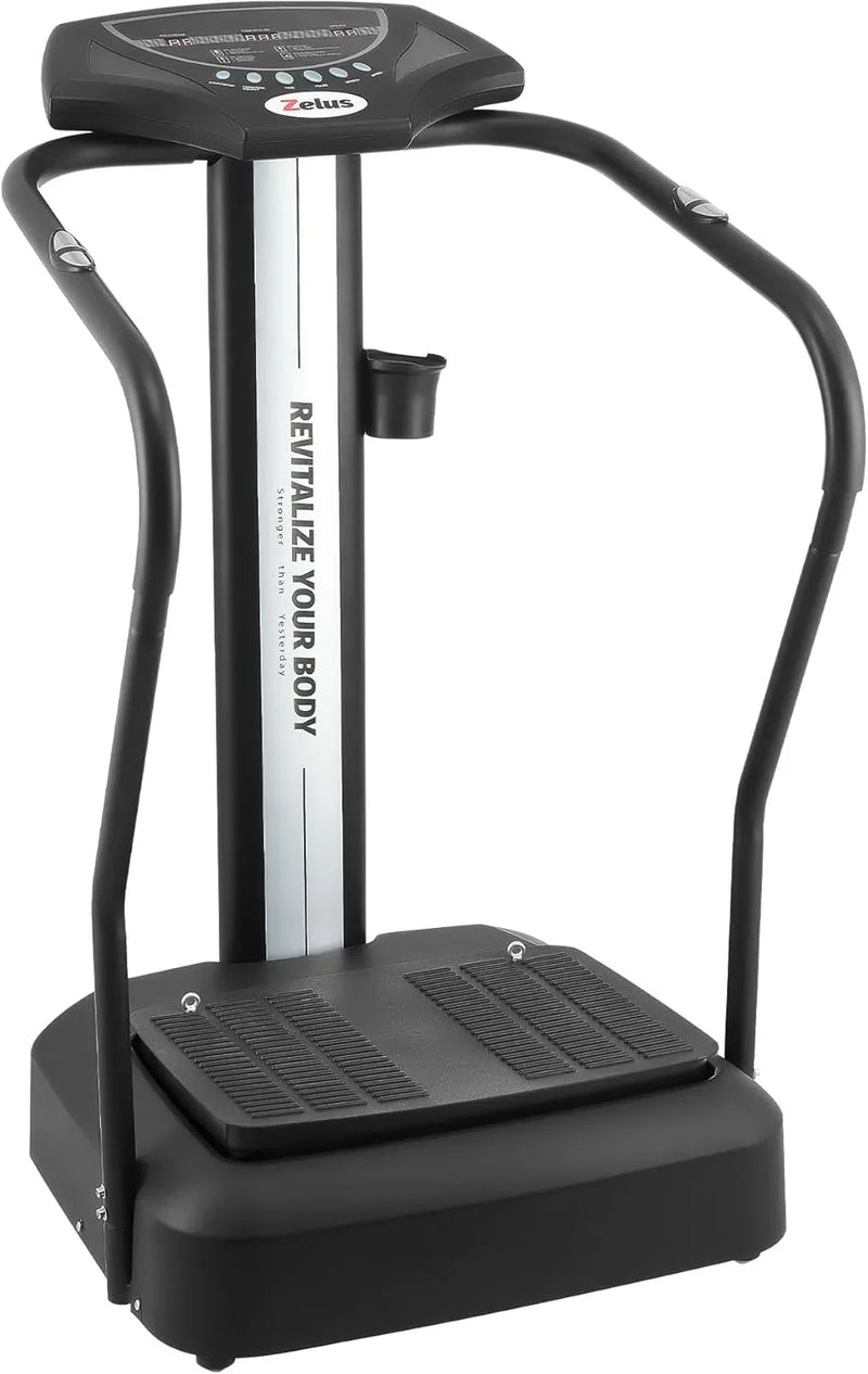 Whole Body Vibration Plate, 500W Vibration Plate Exercise Machine with 99 Levels 3 Preset Modes & 2 Resistance Bands, Training Fitness Vibration Platform Machine for Home Gym with 330lb Capacity A4