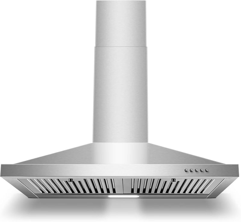 30-inch Wall Mount Range Hood 450CFM - Stainless Steel Kitchen Vent Hood, Ultra Quiet 55dB, Ducted/Ductless Convertible, 3-Speed + LED Light,... D3