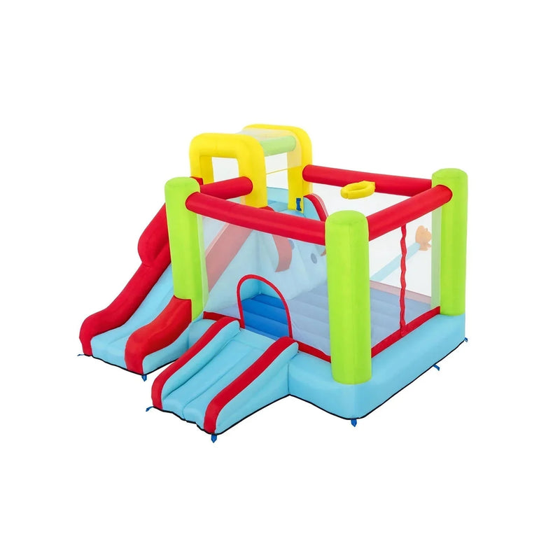 10' Inflatable Bounce House Park with Basketball and Slide. 126 B8