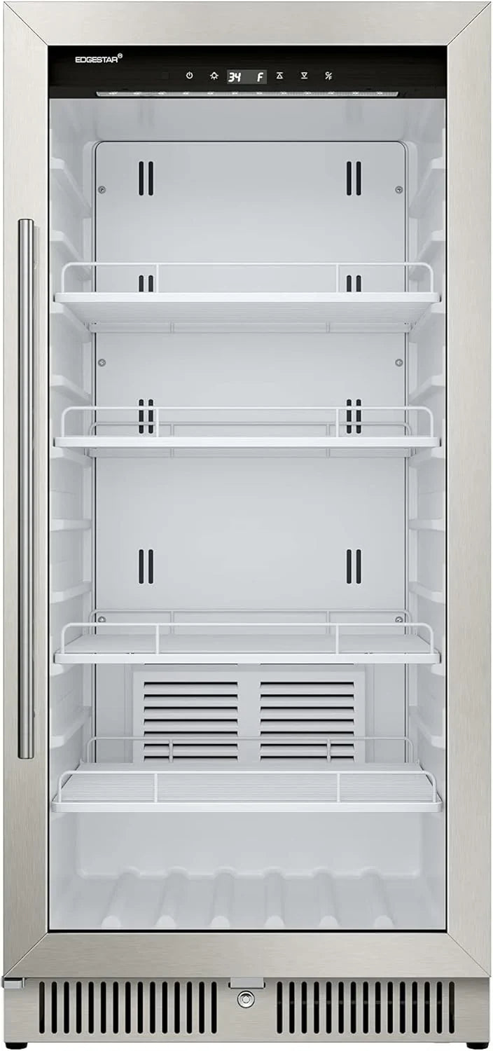 22" Wide 10.1 Cu. Ft. Commercial Beverage Merchandiser – Stainless Steel, Temp Alarm, Reversible Door P4
