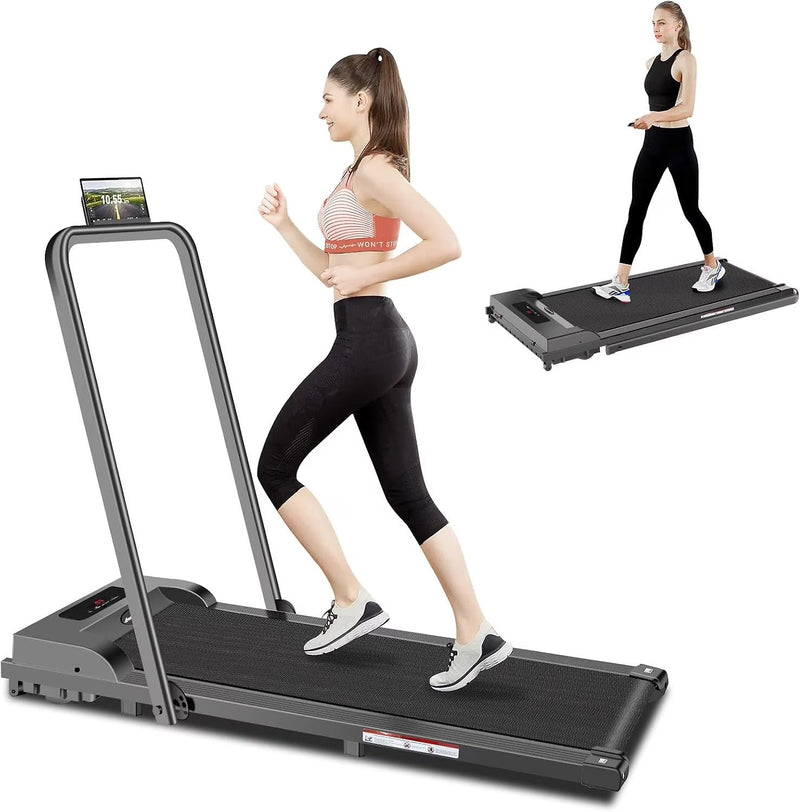 2 in 1 Walking Pad Treadmill, Foldable Treadmills with Handle Bar, 2.5HP Portable Folding Treadmill with Remote Control, Under Desk Treadmill for... I9
