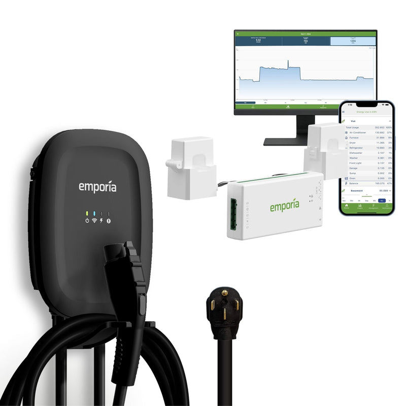 Emporia 40A Wi-Fi Level 2 NEMA 14-50 J1772 EV Charger with Load Management I0