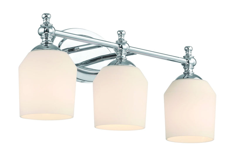 Eurofase 3 Light Vanity Light with Etched Shades L6