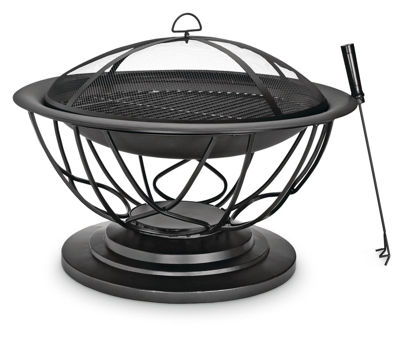 For Living Savona Round Wood-Burning Outdoor Fire Bowl/Fire Pit, 29.5 x 20-in N5
