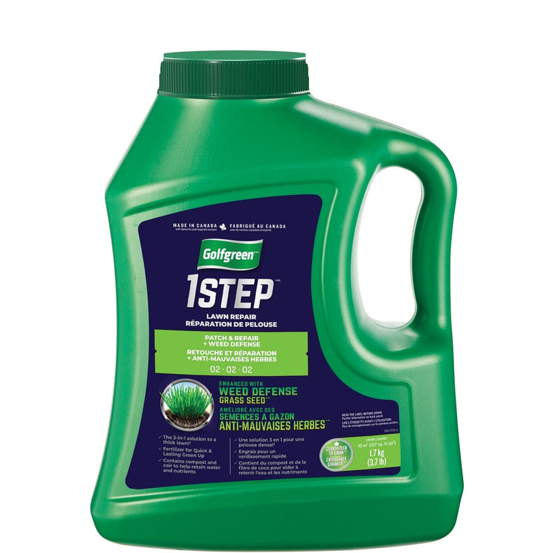 Golfgreen 1-Step Patch & Repair + Weed Defense 02-02-02 Grass Seed, 1.7-kg K6