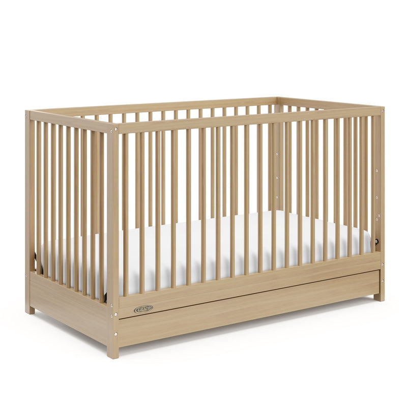 Graco Teddi 4-in-1 Convertible Crib with Drawer, Driftwood R4