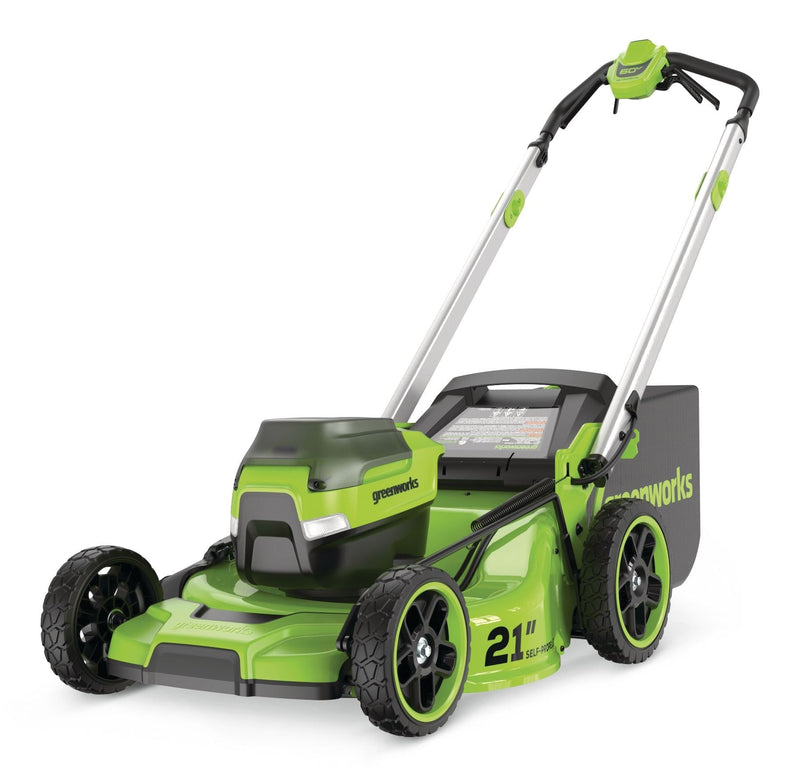 Greenworks 60V 21-in Self-Propelled Lawn Mower with 5.0 Ah Battery & 3A Charger C9