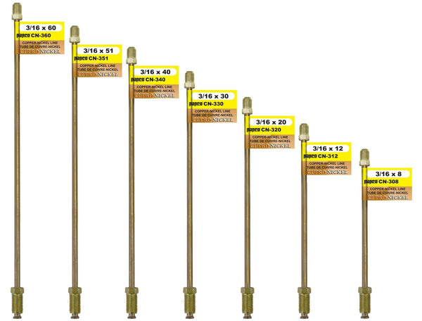 H. Paulin CN308 Copper Nickel Brake Line, Standard, 8 x 3/16-in Please make sure this part fits your need W0