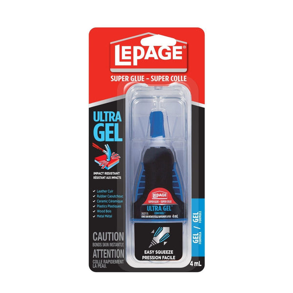 LePage Ultra Gel Super Glue Adhesive, Bonds Plastic/Metal/Wood/Rubber/Ceramic/Glass, 4-mL Z2