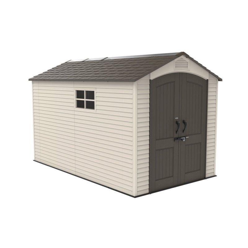 Lifetime Lockable Steel Shed, Beige, 7 x 12 -ft A3