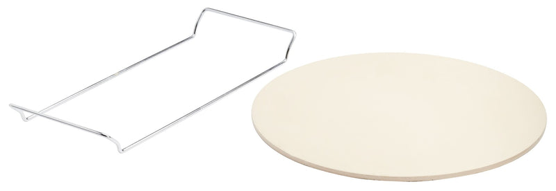 MASTER Chef Ceramic Round Pizza Stone & Serving Rack, 15-in R3
