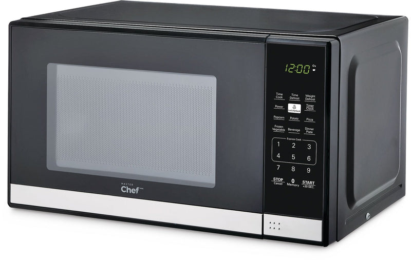 MASTER Chef Countertop Microwave, 700 W, Black Stainless Steel, 0.7-cu-ft G7
