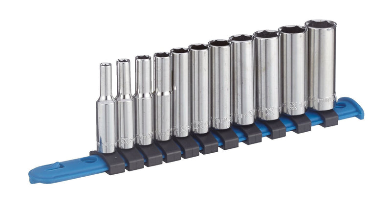 MAXIMUM 1/4-in Drive Deep Socket Set 11-pc, CRV, Nickel-Chrome Plating W8