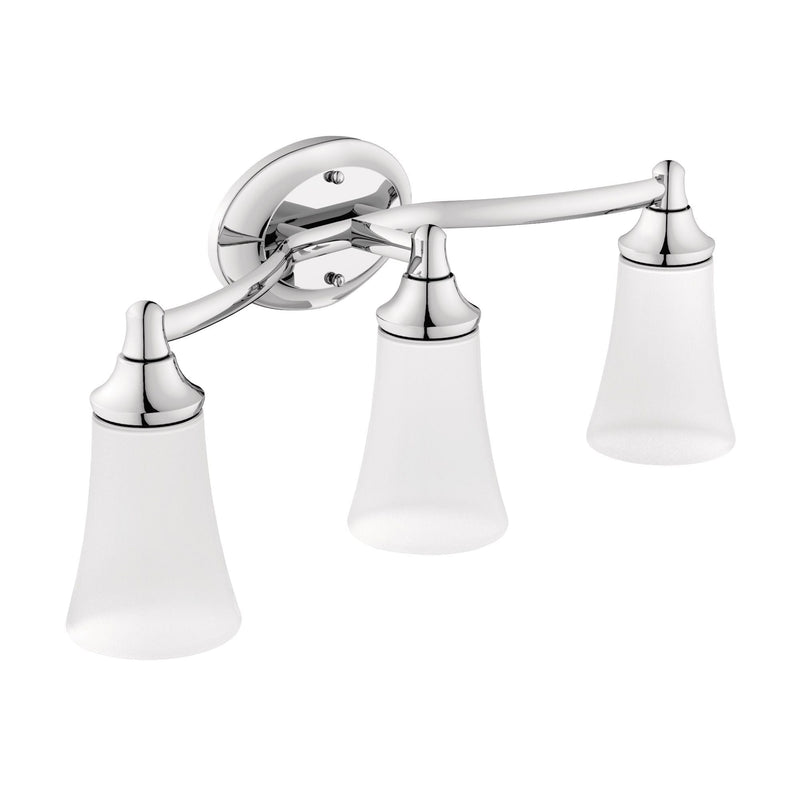 Moen EVA 3-Light Vanity Lighting Fixture, Chrome F5