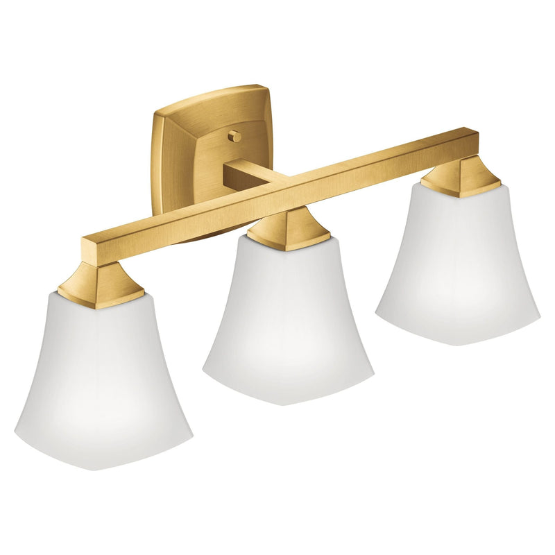 Moen Voss 3-Light Vanity Lighting Fixture, Brushed Gold M1