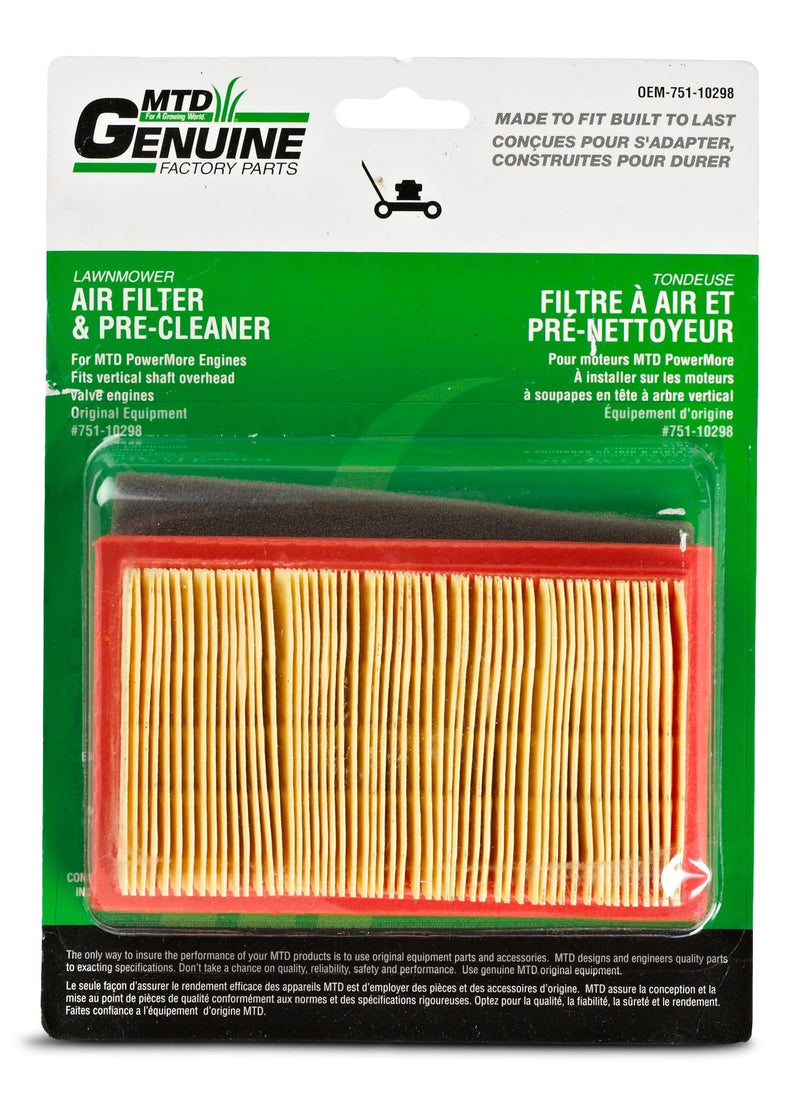 MTD Lawn Mower Replacement Air Filter & Pre-Cleaner M9