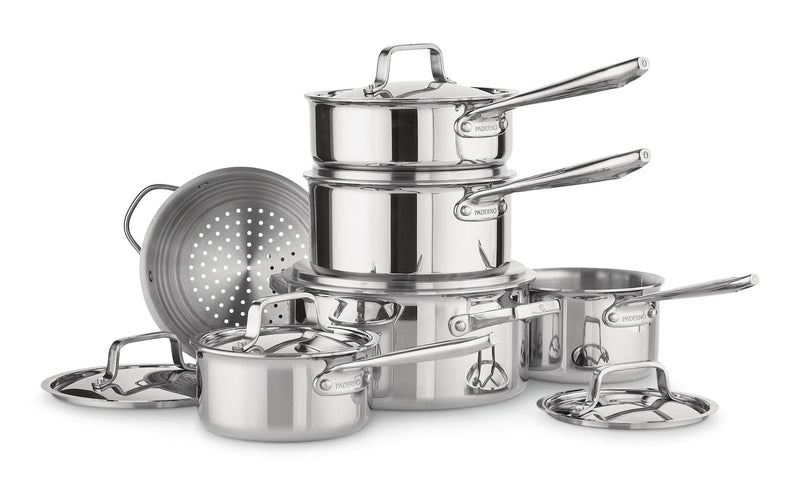 PADERNO Canadian Professional Clad Cookware Set, Oven Safe, 12-pc L0