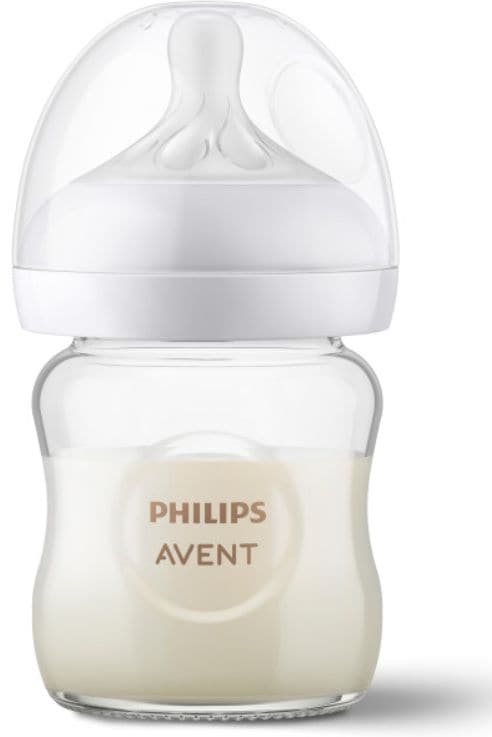 Philips Avent Glass Bottle with Response Nipple 4-oz, 1-pk K1