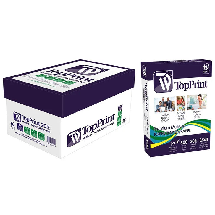 Premium Multi-use Top Print Paper, Letter, 8.5 in. x 11 in., 97 Bright, 20 lb. M3