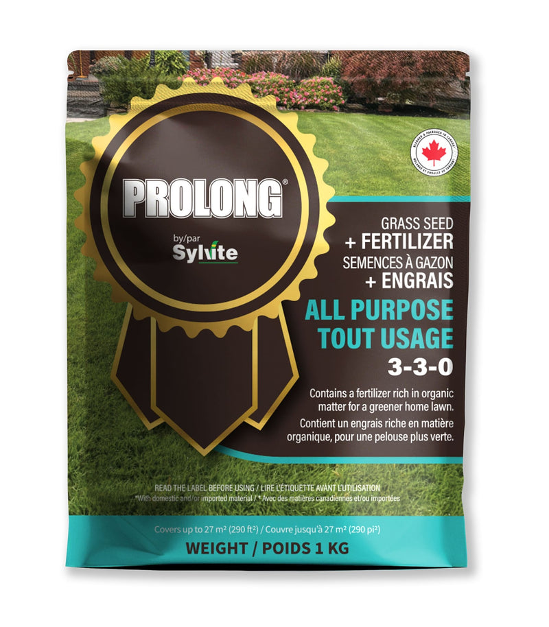PROLONG All Purpose Grass Seed with Fertilizer, 3-3-0, 1kg Y3