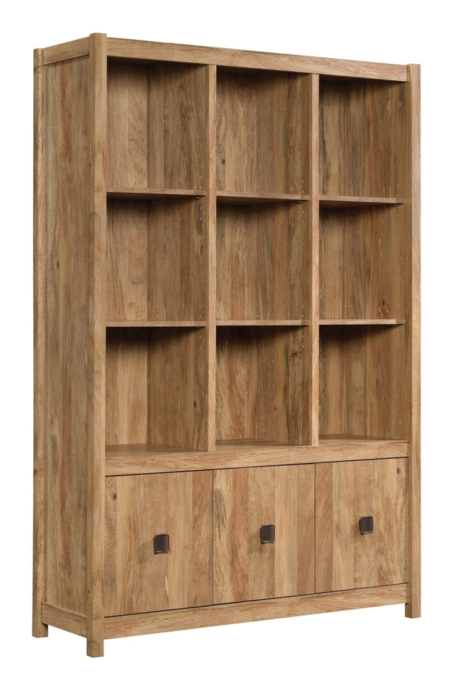 Sauder Cannery Bridge 3-Door Bookcase/Bookshelf Storage Cabinet, Sindoori Mango Finish Z1