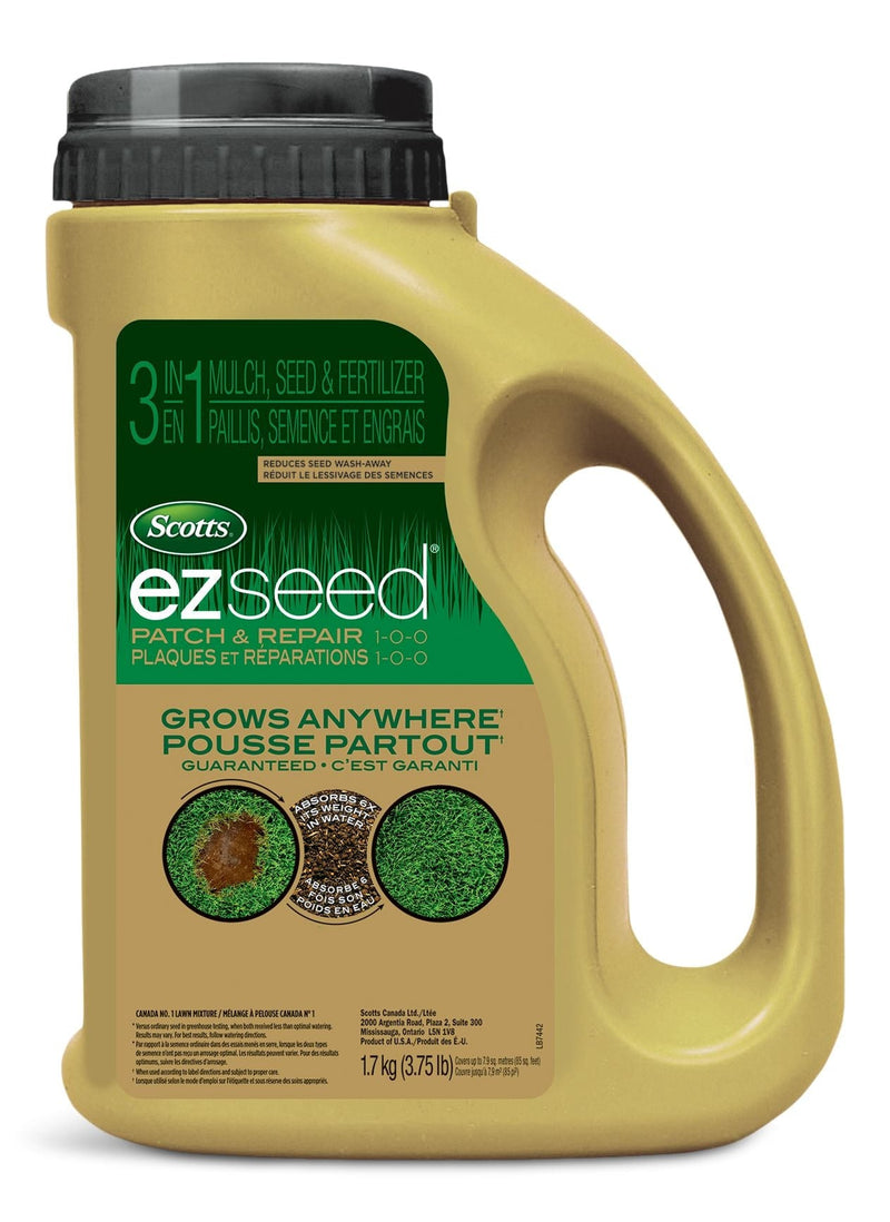 Scotts EZ Seed 3-in-1 Patch & Repair Grass Seed & Fertilizer Mix, 1-0-0, 1.71-kg T7