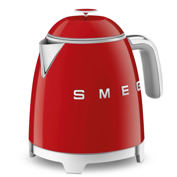 Smeg 50's 1400W Retro Style Electric Mini Countertop Kettle with Cordless Base, Red, 0.8-L P0