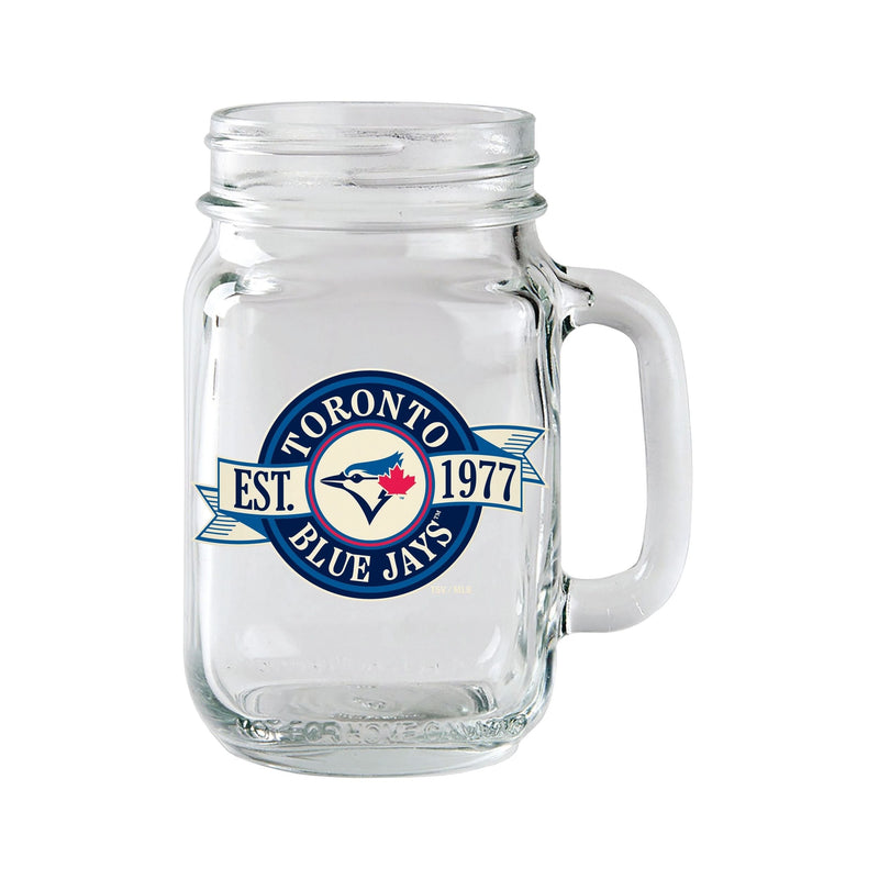 Toronto Blue Jays Mason Jar Mug Pint Glass For MLB Baseball Fans/Collectors, 14-oz J6