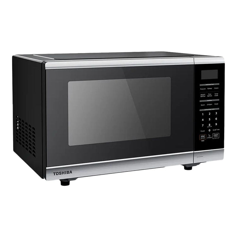 Toshiba Countertop Microwave, 1100 W, Stainless Steel Smart Sensor, 1.3-cu-ft V9
