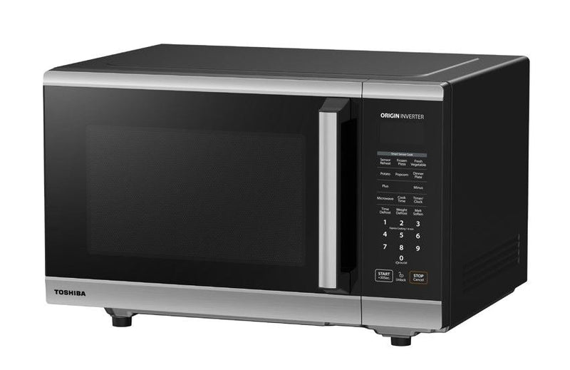 Toshiba Stainless Steel Countertop Microwave Inverter Flatbed, 1.2-cu.-ft. I7