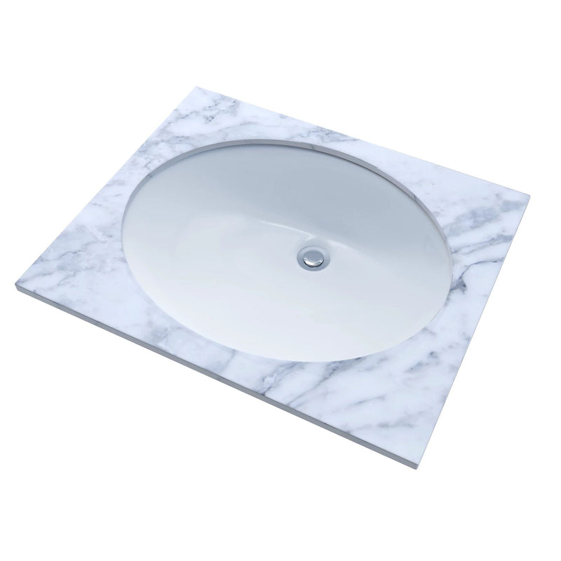 Toto 17x14-in Oval Vessel Cotton Undercounter Sink/Lavatory Q4