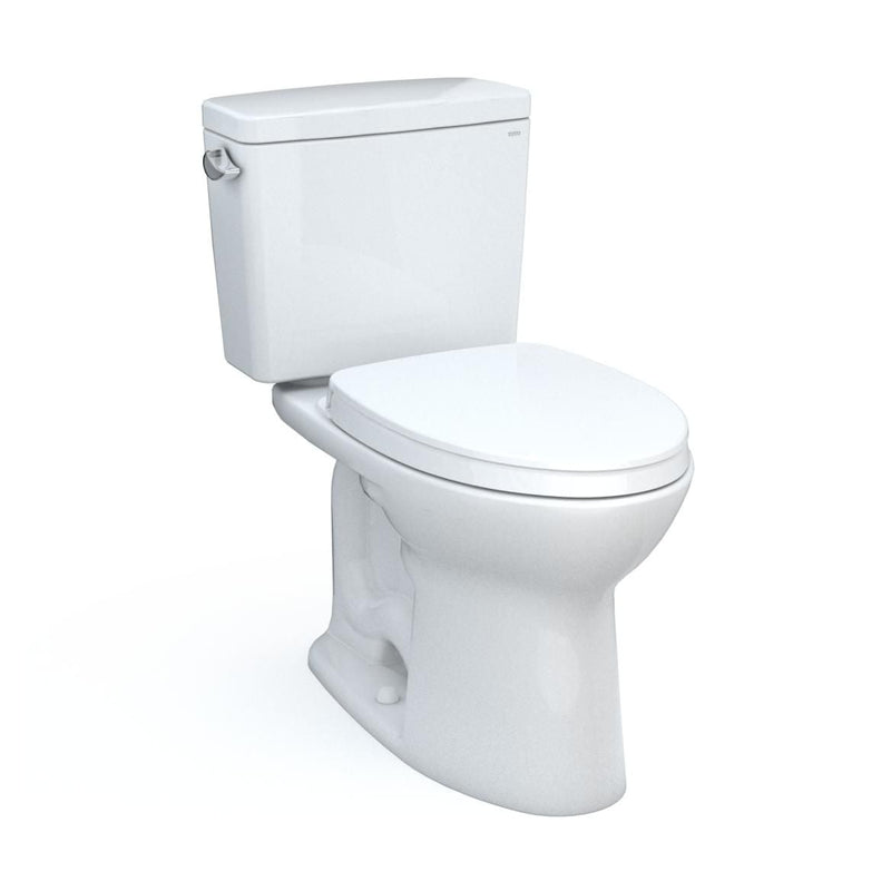 TOTO Drake Two-Piece Elongated 1.6 GPF Tornado Flush Toilet with CEFIONTECT & SoftClose Seat Y0