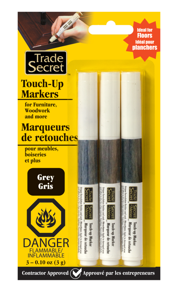 Trade Secret Touch-Up Repair Marker, Quick Drying & Fade Resistant, Grey, 3-pk Y0