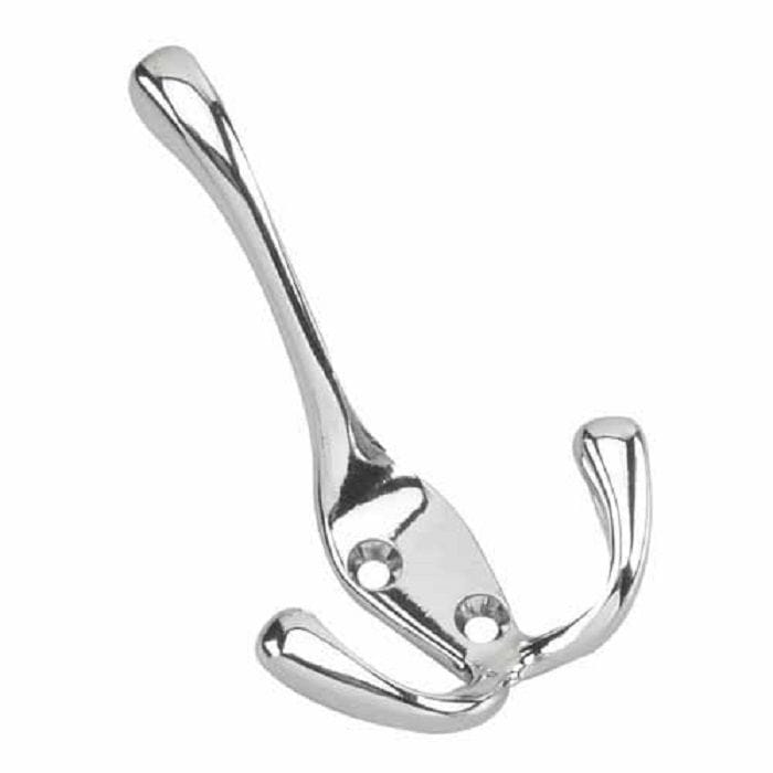 Tri-hook, 4", Chrome, 3pk P5