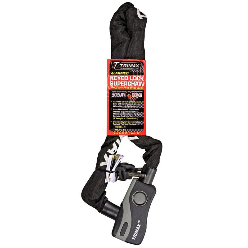 Trimax 36-in Alarmed Lock with Thex Superchain, Corrosion- resistant R7