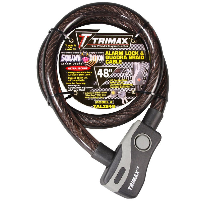 Trimax 48-in Alarmed Lock Chain with Quadra Braid Cable S8