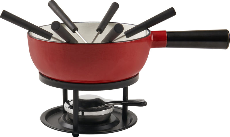 Trudeau Cast Iron Cheese Fondue Burner, Red B1
