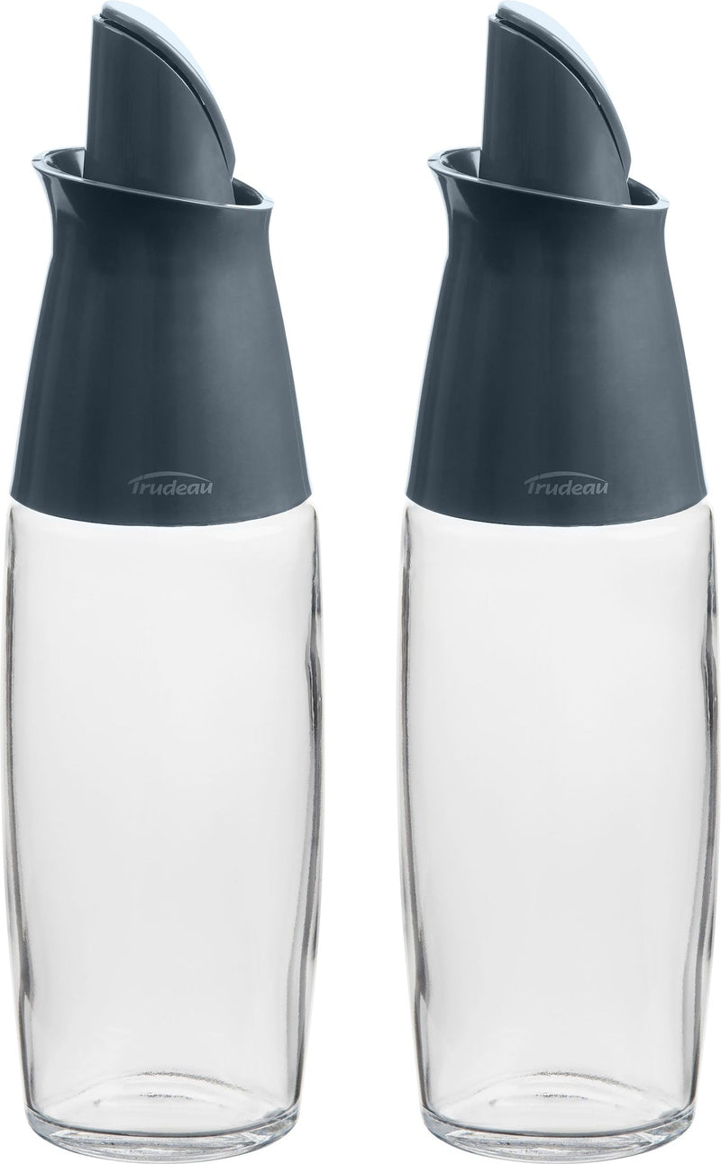 Trudeau Glass Automatic Oil Bottle Dispenser Set, 2-pc, Clear M6