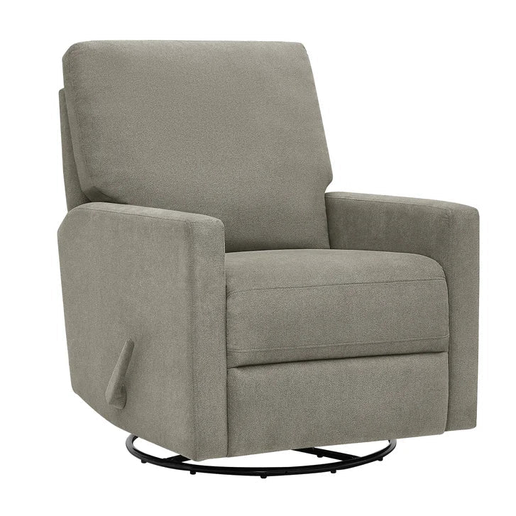 True Innovations Paxley II Grey Fabric Swivel Glider Recliner T1