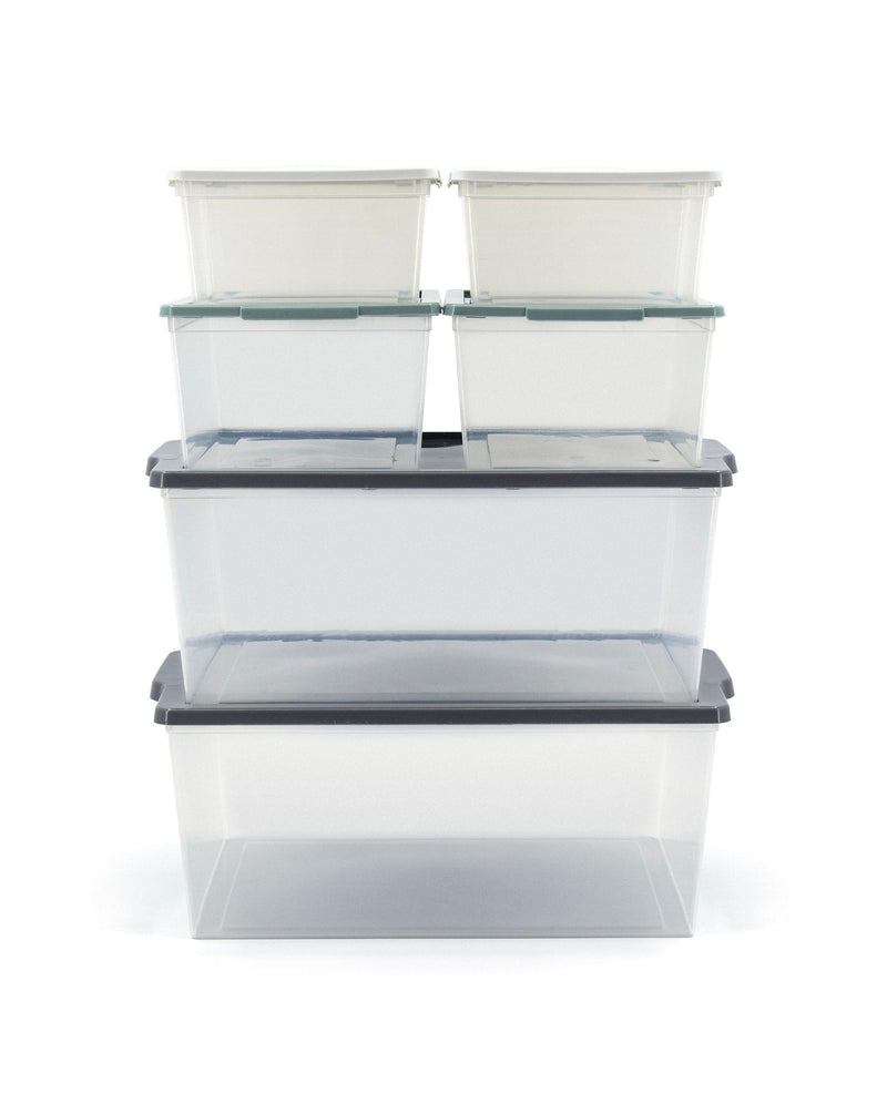 Tuff Store Modbox Modular Storage Bin with Lid, 8-pk N6