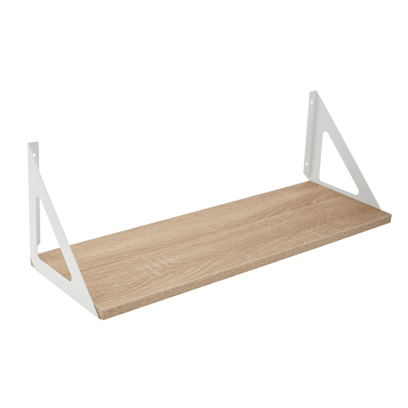 type A Align Floating Dual Bracket Shelf Kit, Oak, 8 x 24-in O3
