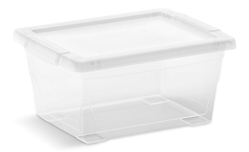 type A Clarity Transparent Storage Box with Lid, 2-L X5