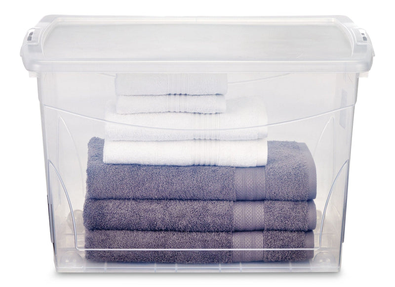 type A Clarity Transparent Storage Box with Lid, 60-L N3