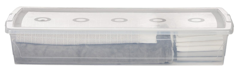 type A Clarity Transparent Under the Bed Storage Box with Lid, 50-L N6