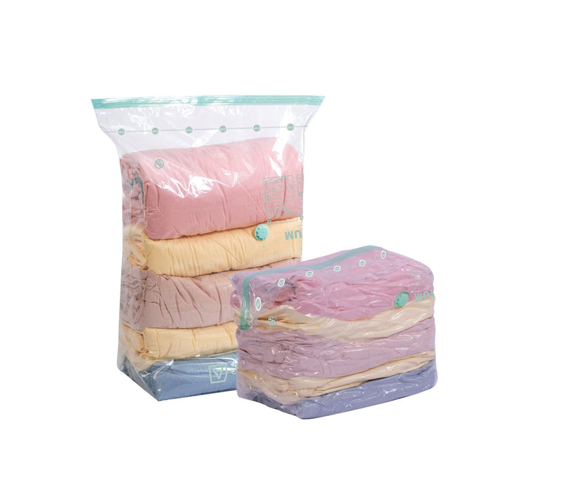 type A Cube Reusable Vacuum Seal Storage Bag with Pump, Multi-Size, 2-pk C1